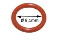 MS Dichtungsring 8.1mm - 1.6mm Rot Silikon für Caprilac