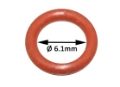 MS Dichtungsring 6.1mm-1.6mm Rot Silikon für Caprilac